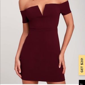 Lulu Burgundy Party dress 👗